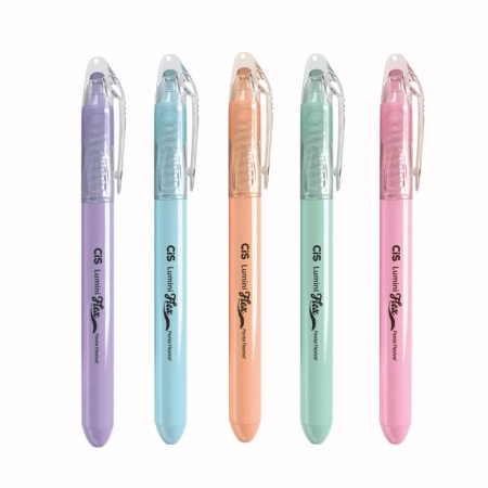Pincel marca texto Lumini Flex Pastel 5 unidades - Cis