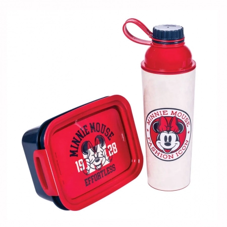 Kit garrafa e pote plástico Minnie 15631 - Plasútil