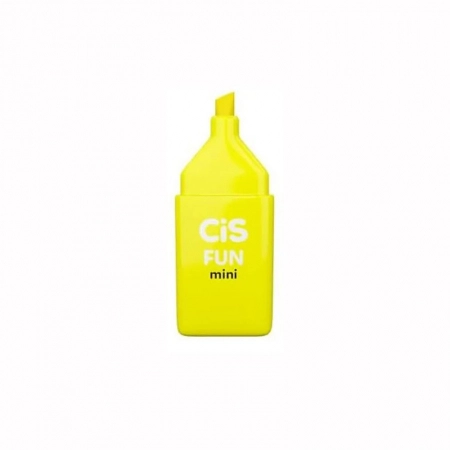 Pincel marca texto Fun Mini Amarelo Neon - Cis