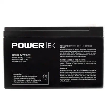 Bateria Powertek 12V 9AH Flex - EN015 - Multilaser