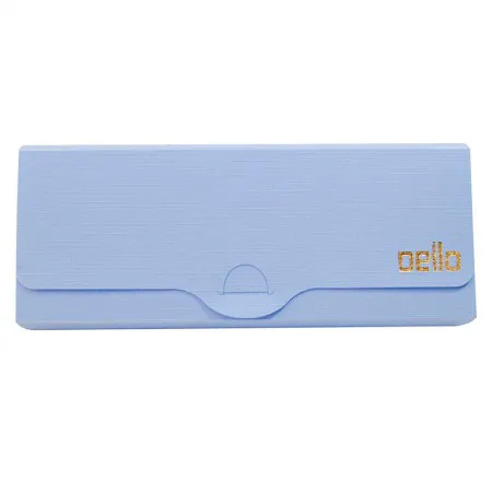 Estojo escolar plástico simples - Linho Serena - Azul pastel - 8800.BP - Dello