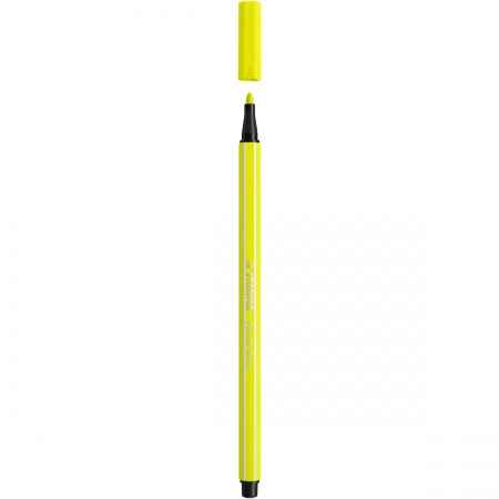 Caneta hidrográfica Ponta Sintética 68/024 - Amarelo Fluorescente - Stabilo