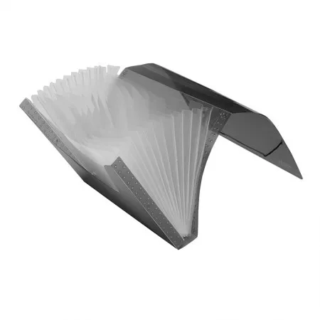 Pasta sanfonada oficio com 12 divisões Fumê - Polibras