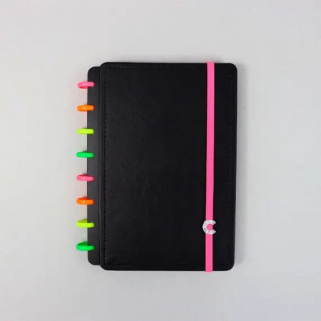 Discos e elástico caderno inteligente Neon Glow 31mm CI312028