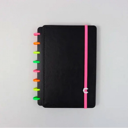 Discos e elástico caderno inteligente Neon Glow 23mm CI231043