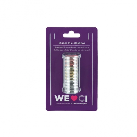 Discos e elástico caderno inteligente Treasure 23mm CI231042
