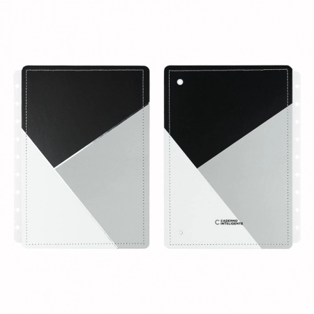 Capa e contra-capa médio Grey Glam CICM3121 - Caderno Inteligente