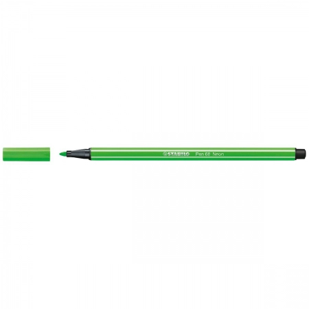 Caneta hidrográfica Ponta Sintética 68/033 - Verde Fluorescente - Stabilo