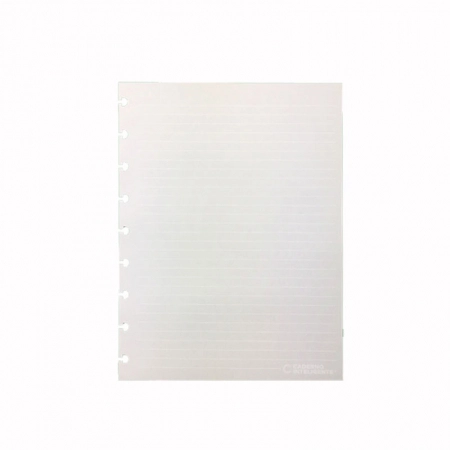 Bloco refil médio pautado linha branca 90g com 50 folhas - CIRM3020 - Caderno Inteligente