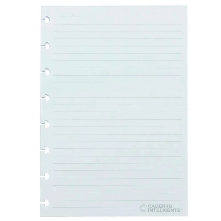Bloco refil A5 pautado 120g com 30 folhas - CIRA2005 - Caderno Inteligente