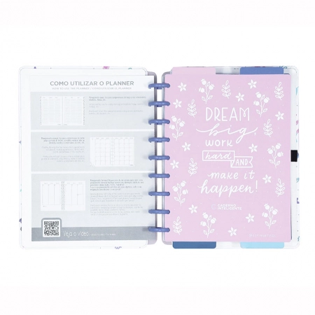 Planner médio Lilac Fields by Sof Martinss - CIMD3123 - Caderno Inteligente