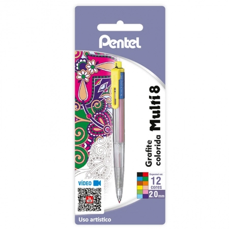Lápis de cor automático 8 cores SM/PH158ST1 - Pentel