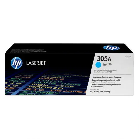Toner HP 305A Original CE411AC Ciano p/ Laserjet PRO 300, 300 MFP, 400, 400 MFP