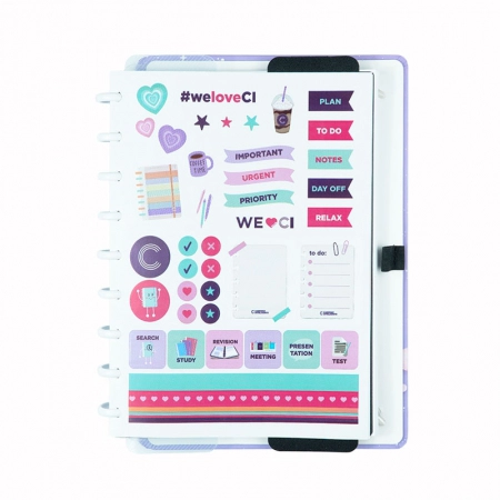 Caderno inteligente médio Purple Galaxy by Gocase - CIMD3143