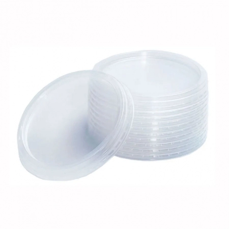 Tampa plástica descartável transparente TPL100 50und - Altacoppo