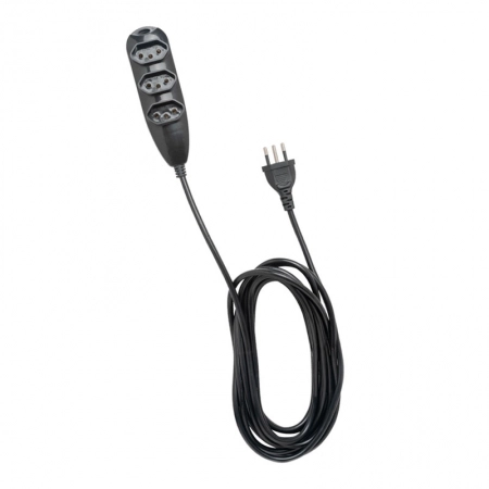 Extensão elétrica 3 tomadas 3 pinos 10A 5 metros Preta 3005 - Intelbras