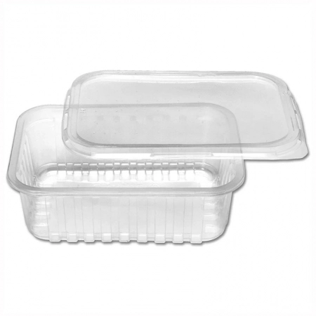 Pote retangular 500ml com tampa - 8311 - com 24 unidades - Prafesta