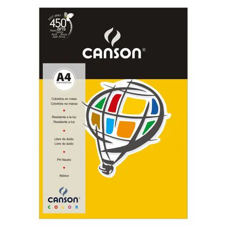 Papel Color Vivaldi A4 120g cenoura - com 15 folhas - Canson