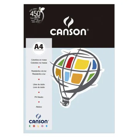 Papel Color Vivaldi A4 180g azul turquesa - com 10 folhas - Canson