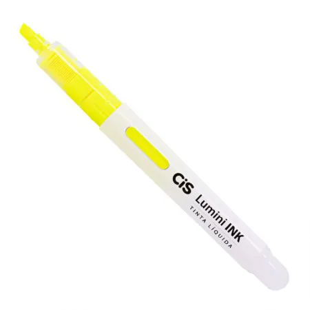Pincel marca texto Lumini INK Tinta Líquida - Amarelo - Cis