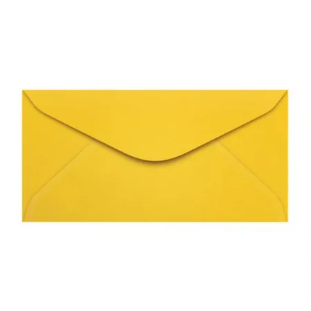 Envelope Color Plus Amarelo 114x229mm - caixa com 100 unidades - Scrity
