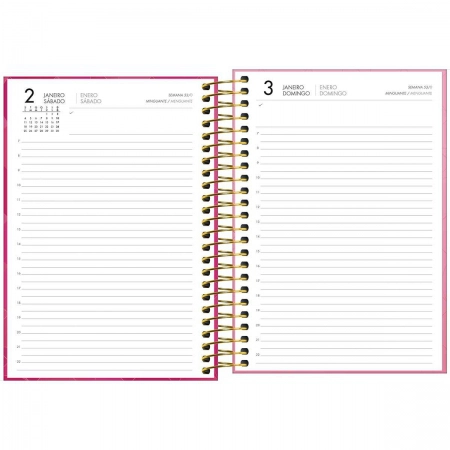 Agenda executiva espiral diária 1/4 Spot Feminina 187x129mm 2027 - Tilibra
