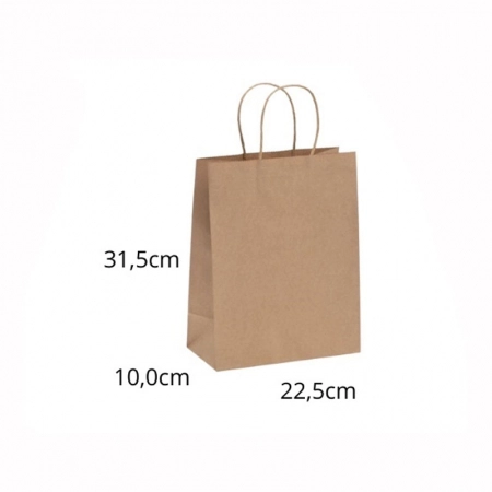 Sacola kraft 22,5x10,0x31,5 pct com 10 unidades SAC13.26 - Scrity