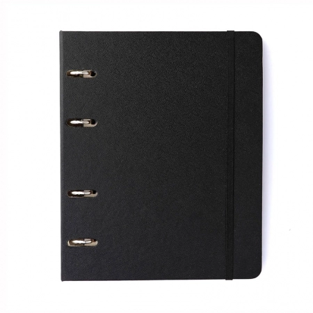 Caderno argolado criativo A5 office duo Clássica Preta - Cicero