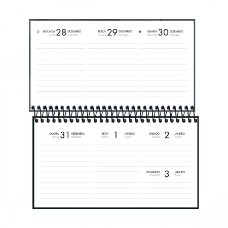 Agenda executiva espiral semanal bolso Spot 167x89mm 2027 - Tilibra