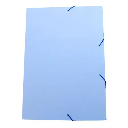 Pasta com aba elástico ofício - Linho Serena - azul pastel - 0246.BP - Dello