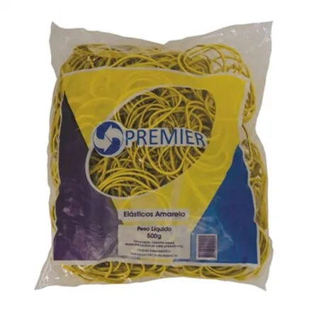 Elástico látex n18 amarelo pacote 500g - Premier