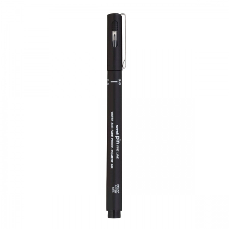 Caneta Nankin Uni Pin fine line 0.8 - Preto - Mitsubishi