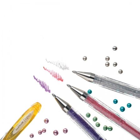 Caneta gel metálica signo 0.7mm UM-120NM - Violeta - Uni-Ball