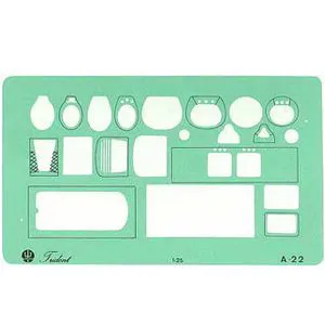 Gabarito arquitetura sanitários A-22 - Trident