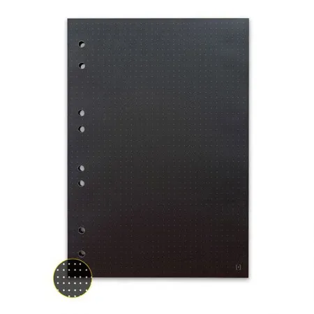 Bloco para fichário colegial pontilhado Preto 8 furos 30 fls - Nali