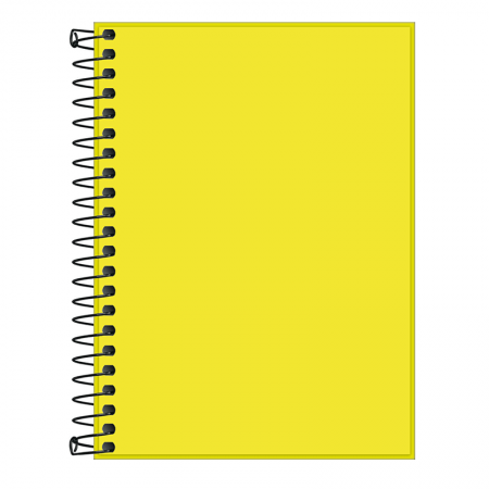 Caderneta capa plástica sem pauta 1/8 80 folhas Neon Verde Limão - Tilibra