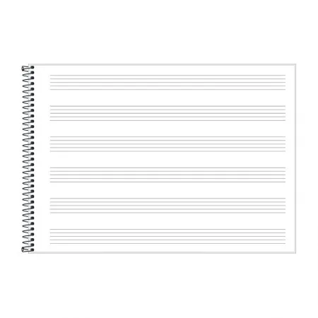 Caderno espiral capa flexível 1/4 48 folhas Música - Tilibra