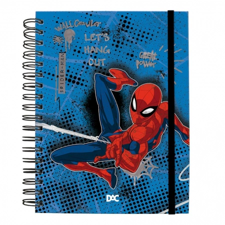 Caderno espiral capa dura colegial Smart 80 folhas 4630 Homem-Aranha - Dac