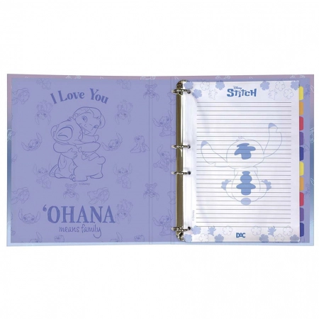 Caderno argolado colegial 48 folhas 4514 Stitch - Dac