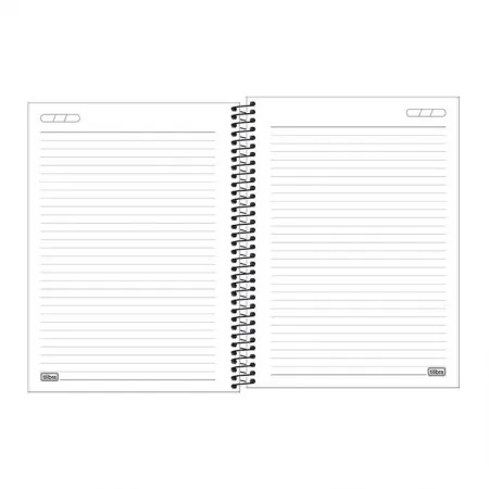Caderno capa plástica universitário 1x1 80 folhas Neon Branco - Tilibra