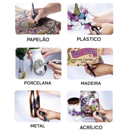 Pincel marcador permanente Marking Azul Pastel 971148 - Bic