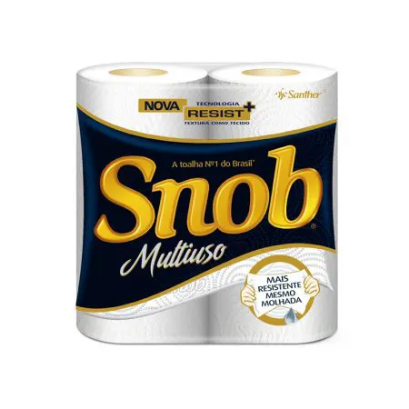 Papel toalha Multiuso folha dupla com 2 unidades - Snob