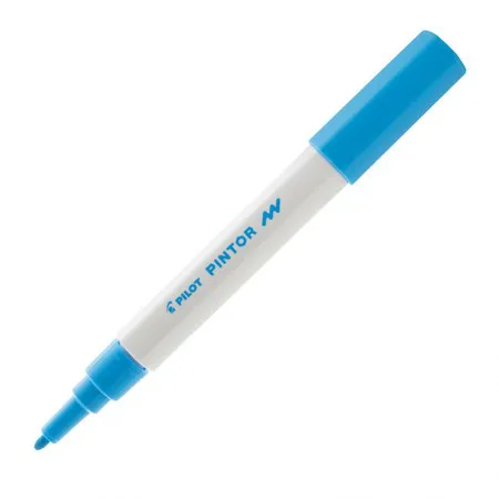 Pincel marcador Pintor ponta fina 1.0mm - azul claro - Pilot