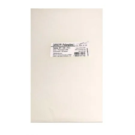 Capa para encadernação A3 transparente - pacote com 100 unidades - Mares