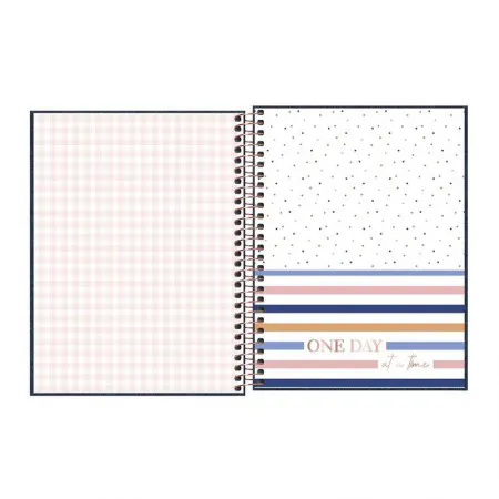 Caderno executivo capa dura colegial 80 folhas Cambridge Denim - Tilibra