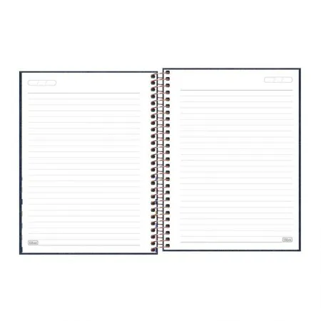 Caderno executivo capa dura colegial 80 folhas Cambridge Denim - Tilibra