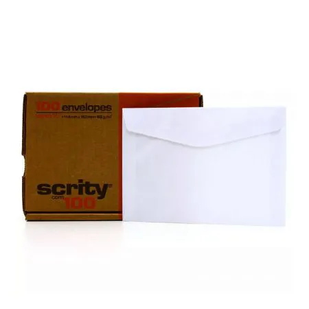 Envelope carta sem RPC COF310 114x162mm caixa com 100 unidades - Scrity