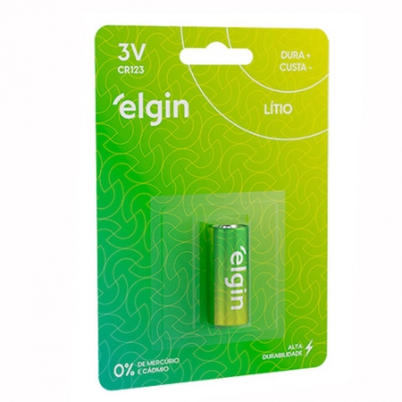Bateria Alcalina 3V CR123 com 1 unidade - 82316 - Elgin