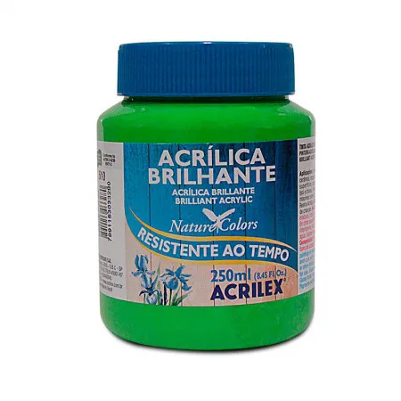 Tinta acrílica brilhante Verde Folha 250ml - 510 - Acrilex