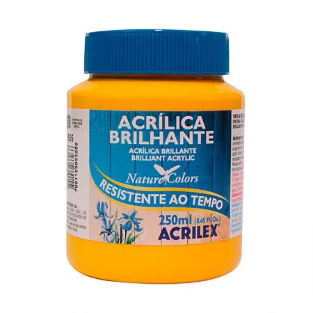 Tinta acrílica brilhante Amarelo Ouro 250ml - 505 - Acrilex
